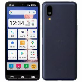【中古】【安心保証】 SHARP BASIO active SHG09[64GB] au ネイビー