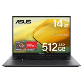 ASUS｜エイスース ノートパソコン Zenbook 14 ジェイドブラック UM3402YA-KP593BKSW [14.0型 /Windows11 Home /AMD Ryzen 7 /メモリ：16GB /SSD：512GB /WPS Office /2023年5月モデル]