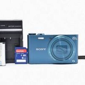 《 美品 》ソニー SONY Cyber-shot DSC-WX300 ブルー ＜ 動作確認済み・SDカード付＞ ＃Y25M26195T-2