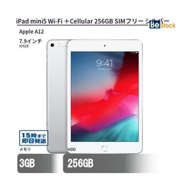 中古 タブレット iPad mini5 Wi-Fi ＋Cellular 256GB SIMフリー シルバー 本体 7.9インチ iPadOS Apple アップル 6ヶ月保証