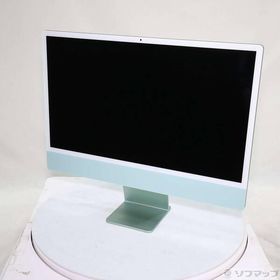 〔中古〕Apple(アップル) iMac 24-inch Mid-2021 MGPJ3J／A Apple M1 8コアCPU_8コアGPU 16GB SSD512GB グリーン 〔14.8 Sonoma〕〔258-ud〕