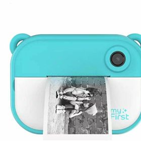 【Oaxis】【インクレス・その場で印刷】myFirst Camera Insta II 二代 1200万画素 デュアルレンズ タイマー撮影 10秒印刷 超軽量 ブルー