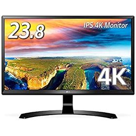 【中古-非常に良い】LG モニター ディスプレイ 24UD58-B 23.8インチ/4K(3840×2160)/IPS 非光沢/HDMI×2、DisplayPort/ブルーライト低減機能