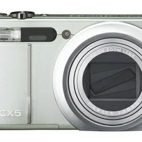 【中古】 RICOH ハイブリッドAFシステム搭載 光学10.7倍ズーム CX5 グリーンシルバー CX5GS