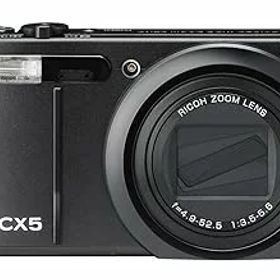 【中古】［非常に良い］RICOH ハイブリッドAFシステム搭載 光学10.7倍ズーム CX5 ブラック CX5BK