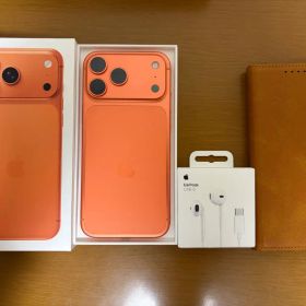 iPhone17ProMax256GBコズミックオレンジ、EarPods、ケース