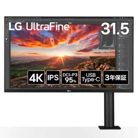 LGエレクトロニクス 32UN880K-B 31.5型 LG UltraFine Display Ergo 4K IPS DCI-P3 95% HDR ノングレア ブラック