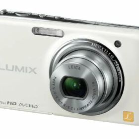 【中古】パナソニック デジタルカメラ LUMIX FX77 リリーホワイト DMC-FX77-W