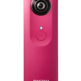 【中古】【1ヶ月保証】 リコー RICOH THETA m15 ピンク 全天球 360度カメラ SDカード付き