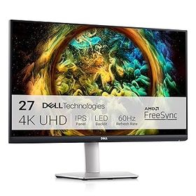 【中古】(非常に良い)Dell (デル) S2721QS 27インチ 4K UHD (3840 x 2160) IPS 超薄型 ベゼルモニター AMD FreeSync (HDMI DisplayPort) VESA認定 シルバー