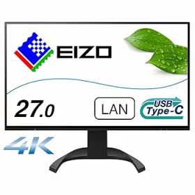 【中古】EIZO FlexScan EV2740X-BK (27型モニター/3840×2160/USB Type-C対応/ノートPC給電/疲れ目軽減/ブラック/The warranty is valid only in Japan)