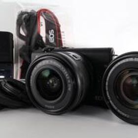 ia0706amy 【美品】Canon ミラーレス一眼カメラ EOS M200 ダブルズームキット ブラック EOSM200BK-WZK