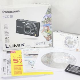 【返品保証】 【元箱付き】パナソニック Panasonic LUMIX DMC-SZ3 ホワイト 10x バッテリー付き コンパクトデジタルカメラ M3476