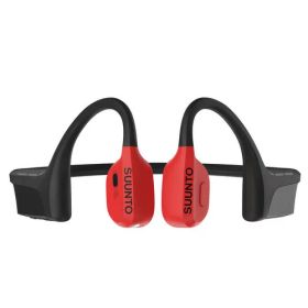 スント ワイヤレス 骨伝導イヤホン IP67 最大10時間 電源バンク 専用充電ケーブル Aqua Wing SS050944000 レッド系