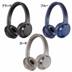 ワイヤレスヘッドホン ATH-WS330BT 送料無料 ヘッドホン ヘッドフォン ワイヤレス 音楽 重低音再生 簡単操作 急速充電 スイーベル機構 軽量設計 オーディオテクニカ ブラック ブルー カーキ