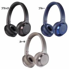 ワイヤレスヘッドホン ATH-WS330BT 送料無料 ヘッドホン ヘッドフォン ワイヤレス 音楽 重低音再生 簡単操作 急速充電 スイーベル機構 軽量設計 オーディオテクニカ ブラック ブルー カーキ