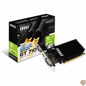 【5日最大1500円クーポン】MSI ファンレス・ロープロファイル対応 GeForce GT 710 グラフィックスカード メモリ2GBモデル 2GD3H LP