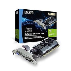 【中古】(非常に良い)ELSA GeForce GT710搭載 グラフィックスボード ( DDR3 2GB / ロープロ対応 / 静音 / マルチモニター出力対応 ) GD710-2GERL 日本正規代理店品