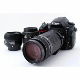 【中古】 ニコン Nikon D810 単焦点&標準&望遠トリプルレンズセット 美品 ストラップ 付き 当店保証30日間 人気 ミラーレス 一眼レフ 交換レンズ カメラ