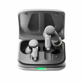 オーディオテクニカ ATH-TWX7 ワイヤレスイヤホン bluetooth ノイズキャンセリング 最大約20時間再生 通話品質強化 マルチポイント対応 ノイズキャンセル ヒアスルー 低遅延モード LDAC対応 SBC AAC IPX4防滴 急速充電 Qiワイヤレス充電国内正規品 グレー ATH-TWX7 GY