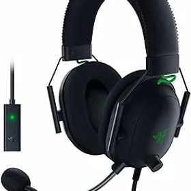 【中古】(非常に良い)Razer BlackShark V2 ゲーミングヘッドセット USBサウンドカード ヘッドセット USB 3.5mmアナログ THX 7.1ch 立体音響 特許技術採用チタンコート