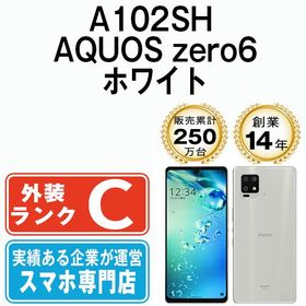 【中古】 A102SH AQUOS zero6 ホワイト a102shwh6mtm