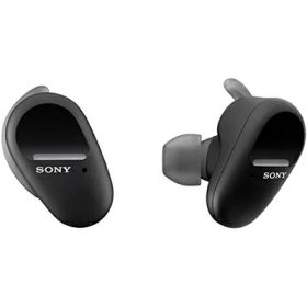 【中古】 ソニー 完全ワイヤレスノイズキャンセリングイヤホン WF-SP800N : Bluetooth対応 左右分離型 防水仕様 2020年モデル 360 Reality Audio認定モデル ブラック WF-SP800N BM