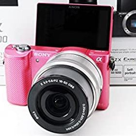 【中古】「非常に良い」SONY ミラーレス一眼 α5000 パワーズームレンズキット ピンク ILCE-5000L-P