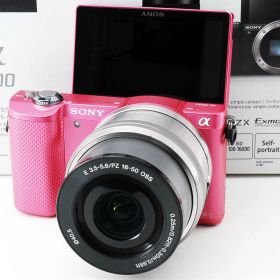 【中古】【非常に良い】SONY ミラーレス一眼 α5000 パワーズームレンズキット ピンク ILCE-5000L-P