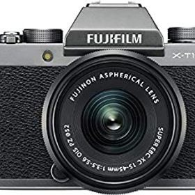 【中古】(非常に良い)FUJIFILM ミラーレス一眼 X-T100レンズキット ダークシルバー X-T100LK-DS