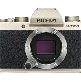 【中古】 FUJIFILM ミラーレス一眼 X-T100シャンパンゴールド X-T100-G