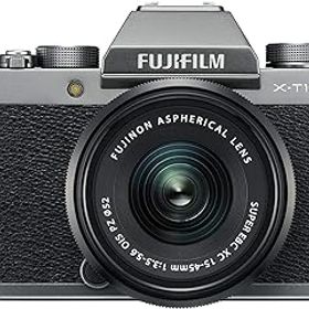 【中古】(良い)富士フイルム(FUJIFILM) ミラーレス一眼 X-T100レンズキット ダークシルバー X-T100LK-DS