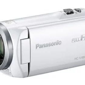 【中古】（新古品） パナソニック HDビデオカメラ V480MS 32GB 高倍率90倍ズーム ホワイト HC-V480MS-W