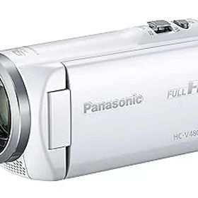 【中古】(非常に良い)パナソニック HDビデオカメラ V480MS 32GB 高倍率90倍ズーム ホワイト HC-V480MS-W