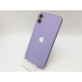 【中古】Apple au 【SIMロック解除済み】 iPhone 11 64GB パープル MWLX2J/A【アリオ倉敷】保証期間１ヶ月【ランクC】