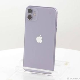 〔中古〕Apple(アップル) iPhone11 64GB パープル MWLX2J／A SIMフリー〔377-ud〕