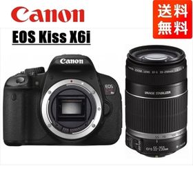 キヤノン Canon EOS Kiss X6i EF-S 55-250mm 望遠 レンズセット 手振れ補正 デジタル一眼レフ カメラ 中古