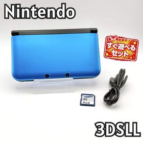 ニンテンドー3DS(ニンテンドー3DS)の【美品！】18 ニンテンドー3DSLL ブルー SDカード付 122-18(家庭用ゲーム機本体)