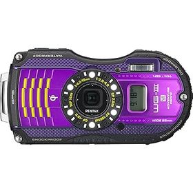 【中古】(良い)PENTAX 防水デジタルカメラ PENTAX WG-3GPS パープル 1cmマクロ マクロスタンド付属 電子コンパス サブLCD Qi規格 PENTAX WG-3GPSPU 12674