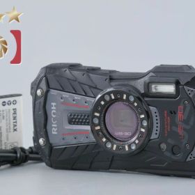 【中古】RICOH リコー PENTAX ペンタックス WG-30 ブラック 防水アクションカメラ