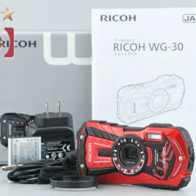 【中古】RICOH リコー PENTAX ペンタックス WG-30 バーミリオンレッド 防水アクションカメラ シャッター回数僅少 元箱付き