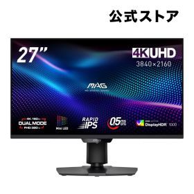 【5/22-7/2限定 21％OFF】MSI ゲーミングモニター MAG 274UPDF E16M/27インチ/160Hz/0.5ms（GTG）/4K UHD（3,840 × 2,160）/RAPID IPS/HDMI/DP/Adaptive-Sync/HDR/3年保証