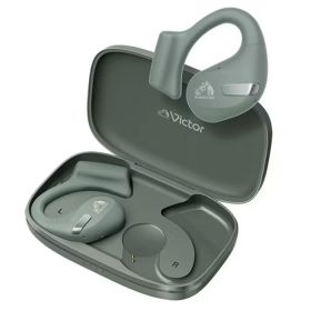 【返品OK!条件付】ビクター フックタイプ完全ワイヤレスイヤホン nearphones HA-NP50T-G セージグリーン Victor JVC オープンイヤーイヤホン 耳掛けスタイル IPX4 防滴仕様 耳をふさがない ながら聴き マルチポイント【KK9N0D18P】
