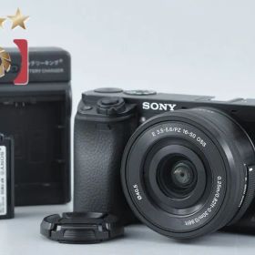【中古】SONY ソニー α6000 ILCE-6000 ブラック パワーズームレンズキット シャッター回数僅少 多言語対応