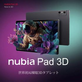 ZTE ゼットティーイー AI裸眼 3Dタブレット nubia Pad 3D LPD20W 【NE直】