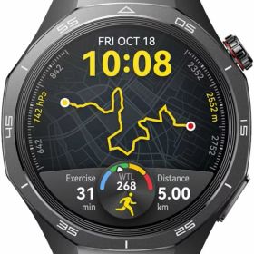 ファーウェイ(HUAWEI) ゴルフ 距離測定器 距離計 時計 ゴルフナビ GPSゴルフナビ GPSナビ WATCH GT 5 Pro ブラック VLI-B29-BK