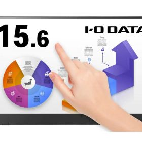 IODATA LCD-CF161XDB-MT-AG 10点マルチタッチ対応 ワイド液晶ディスプレイ 15.6型/ 1920×1080/ HDMIミニ、USB Type-C(DisplayPort Alt Mode)/ ブラック/ スピーカー：あり/ 抗菌モデル