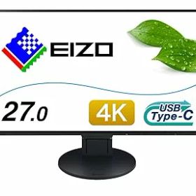 【中古】EIZO FlexScan 27.0インチ ディスプレイモニター (4K UHD／IPSパネル／ノングレア／ブラック／USB Type-C搭載／) EV2785-BK
