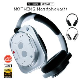 【P最大44倍(マラソン限定) NOTHING公式ストア LINE登録クーポン付 特典付】 Nothing Headphone(1) ハイレゾ対応 ヘッドホン Bluetooth5.3 LDAC ［SOUND by KEF］ 通話用ENCアーキテクチャを4基のマイクに搭載 ノイズキャンセリング IPX2防水 最長80時間再生 ヘッドフォン