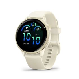 ガーミン vivoactive 6 Bone / Lunar Gold GPS スマートウォッチ GARMIN AMOLED ヘルスケア 睡眠機能 スマートウォッチ vivoactive6 010-02985-31データ管理も安心 信頼 GARMIN